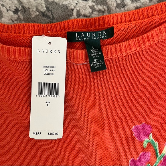 GORGEOUS NWT painted Ralph Lauren sweater, never worn - Picture 7 of 8